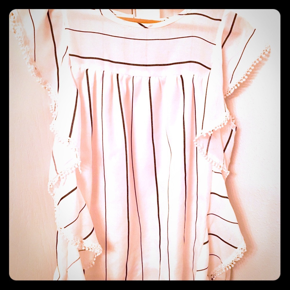 Classic island pinstripe summer top